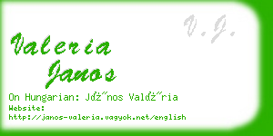 valeria janos business card